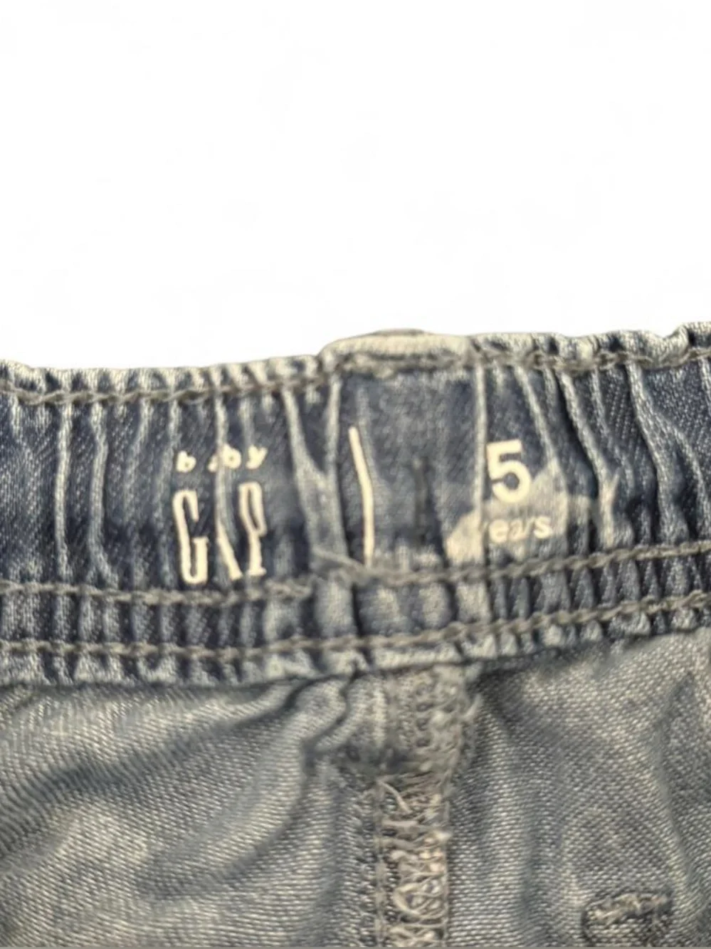 GAP Blue Denim Shorts with White Shark Print